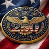 Custom USA 250th Anniversary Commemorative Coin, 250th, 250 Years of Freedom Metal Coin, America Patriot Gift, Eagle & Patriotic Symbols for Celebration Independence Day A03 view 3