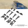 Aluminum Alloy RC Car Suspension Arm Set, Front Rear Swing Arms with Steering Cup and Axle Holder, Upgraded Replacement Parts for MJX 14210 14209 1/14 Scale RC Vehicles (Black) view 4