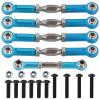5pcs Aluminum Alloy Tie Rod Set for 1/10 XTE RC Car, Durable RC Steering Linkage Replacement Parts with Screws, Precision Fit for 1/10 Scale Remote Control Vehicle (Blue) view 1