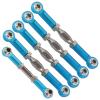 5pcs Aluminum Alloy Tie Rod Set for 1/10 XTE RC Car, Durable RC Steering Linkage Replacement Parts with Screws, Precision Fit for 1/10 Scale Remote Control Vehicle (Blue) view 2