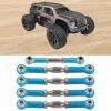 5pcs Aluminum Alloy Tie Rod Set for 1/10 XTE RC Car, Durable RC Steering Linkage Replacement Parts with Screws, Precision Fit for 1/10 Scale Remote Control Vehicle (Blue) view 3