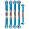 5pcs Aluminum Alloy Tie Rod Set for 1/10 XTE RC Car, Durable RC Steering Linkage Replacement Parts with Screws, Precision Fit for 1/10 Scale Remote Control Vehicle (Blue) view 4