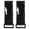 Abaodam 2pcs Non-Slip Stroller Hooks with Lock, Universal Pram Clip Accessories for Diaper Bags and Shopping, Pu Strap Hooks for Strollers and Outdoor Use view 1
