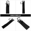 Abaodam 2pcs Non-Slip Stroller Hooks with Lock, Universal Pram Clip Accessories for Diaper Bags and Shopping, Pu Strap Hooks for Strollers and Outdoor Use view 4