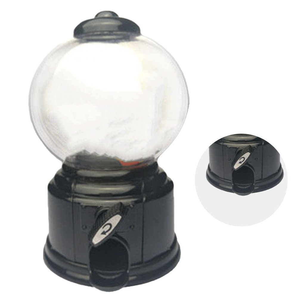 Aqur2020 Kids Vending Machine Toy, Mini Twist Sugar Gumball Dispenser Bank with Replaceable Candy Container, for Boys Girls Birthday Party Family Gathering (Black)