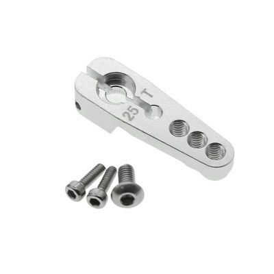 LEWAGH 1:10 RC Car 25T Servo Arm Hole Spacing 12 16 20mm Horn Upgrade Spare Part for 1/10 1/8 RC Crawler Servo Motors(Silver)