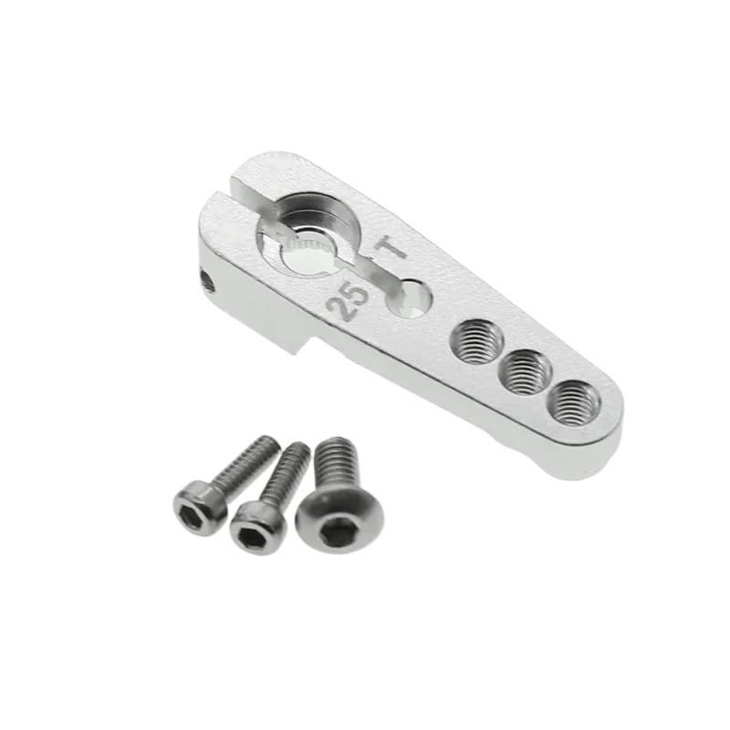LEWAGH 1:10 RC Car 25T Servo Arm Hole Spacing 12 16 20mm Horn Upgrade Spare Part for 1/10 1/8 RC Crawler Servo Motors(Silver)
