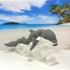 Articulated Dolphin, 6.5" 3D Printed Full Articulated Fidget Toys, Sea Animal Desk Decor , Stress Relief Fidget Toy - AD001-Gray-L view 2