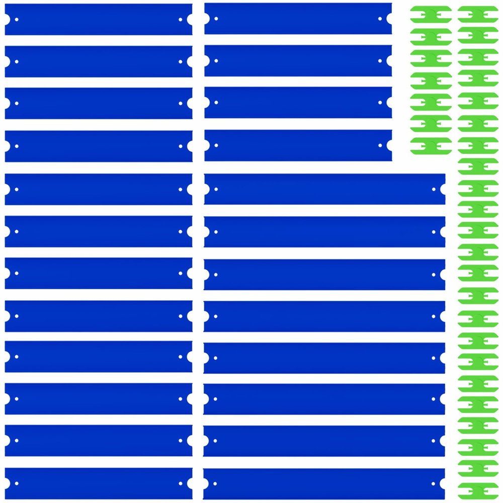 VOLTWAYZ Straight Track Pieces Compatible with Hot Wheels - 24-Piece Extension Pack for 1:64 Scale Racing (20 Feet Total) - Blue Straight Tracks & Connectors