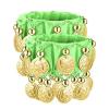 Alianm Belly Dance Wrist Belly Dancer Bracelet 6 Pair Dance Wrist Ankle Cuffs Chiffon for Performances(Light Green) view 1