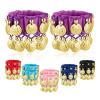 Alianm Belly Dance Wrist Belly Dancer Bracelet 6 Pair Dance Wrist Ankle Cuffs Chiffon for Performances(Light Green) view 2