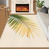 Palm Leaf Rug for Kids Room, Natural Leaves Rug 5x6, Tropical Plants Bedroom Rugs Washable & Non Slip Carpet for Home Decor view 2