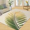 Palm Leaf Rug for Kids Room, Natural Leaves Rug 5x6, Tropical Plants Bedroom Rugs Washable & Non Slip Carpet for Home Decor view 3