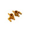 VBCERSDZ RC Car Accessories Compatible with MINI Q 1/28 Remote Control Car Upgrade Modification Accessories Parts 2Pcs Metal Rear Wheel Cup(Yellow) view 1