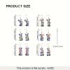 Cartoon Rainbow Rabbit Acrylic Earrings view 3
