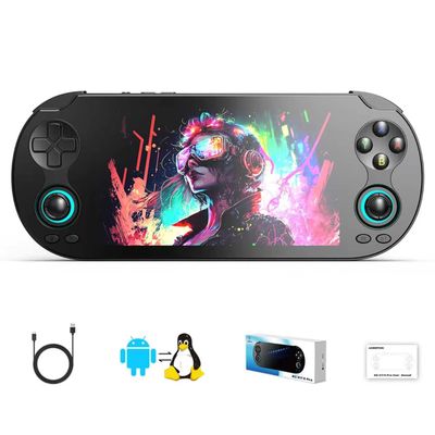 Anbernic RG VITA Pro Retro Handheld Game Console Anbernic RG VITA Pro RK3576 Dual OS Android 14 and Linux System 4 +64GB 5.5-inch IPS INCELL Borderless Full Touch Screen 5000mAh WiFi 6 Bluetooth 5.2 Black
