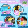 Handwell Water Table for Toddlers, 3-Tier Sand and Water Table with Umbrella & Water Toy Accessories, Rain Shower Splash Pond Water Toy, Kids Activity Sensory Playset, Summer Outdoor Toys for Girl Boy view 3
