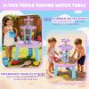 Handwell Water Table for Toddlers, 3-Tier Sand and Water Table with Umbrella & Water Toy Accessories, Rain Shower Splash Pond Water Toy, Kids Activity Sensory Playset, Summer Outdoor Toys for Girl Boy view 4