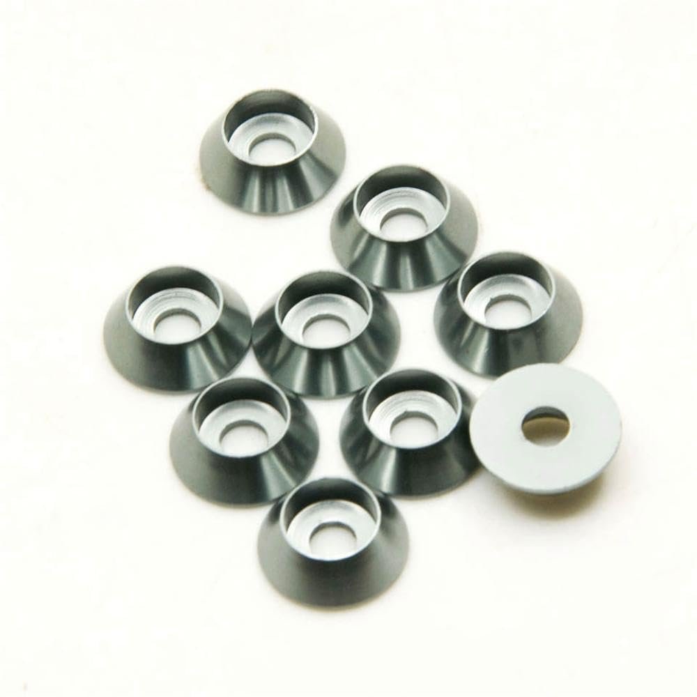 COMODO 10Pcs Aluminum M3 Countersunk Head Washer Gasket Cap Screw for RC Models Compatible Replacement Hardware Parts(Titanium)