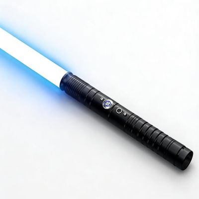 Gnrique Lischwert Lightsaber, RGB 7 Colors, 3 Voices Models, Swing and Fighting Sound Effects, Toys Gifts and Cosplay for Children Age 6 and Up (77cm-Black)