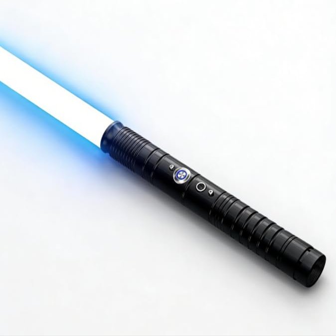 Gnrique Lischwert Lightsaber, RGB 7 Colors, 3 Voices Models, Swing and Fighting Sound Effects, Toys Gifts and Cosplay for Children Age 6 and Up (77cm-Black)
