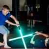 Gnrique Lischwert Lightsaber, RGB 7 Colors, 3 Voices Models, Swing and Fighting Sound Effects, Toys Gifts and Cosplay for Children Age 6 and Up (77cm-Black) view 2