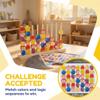 Color Stack Game for Kid,Color Stack Challenge Game with 30 Challenge Cards,Color Matching Stacking Puzzle Game,Family Game Night (Fruit+30 Cards) view 3