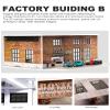 1/64 Scale Display Case Car Garage Model, Factory Building Cover Diecast Diorama Box Decorative Miniature Scene with LED Light for Toy Car Display and Storage view 3