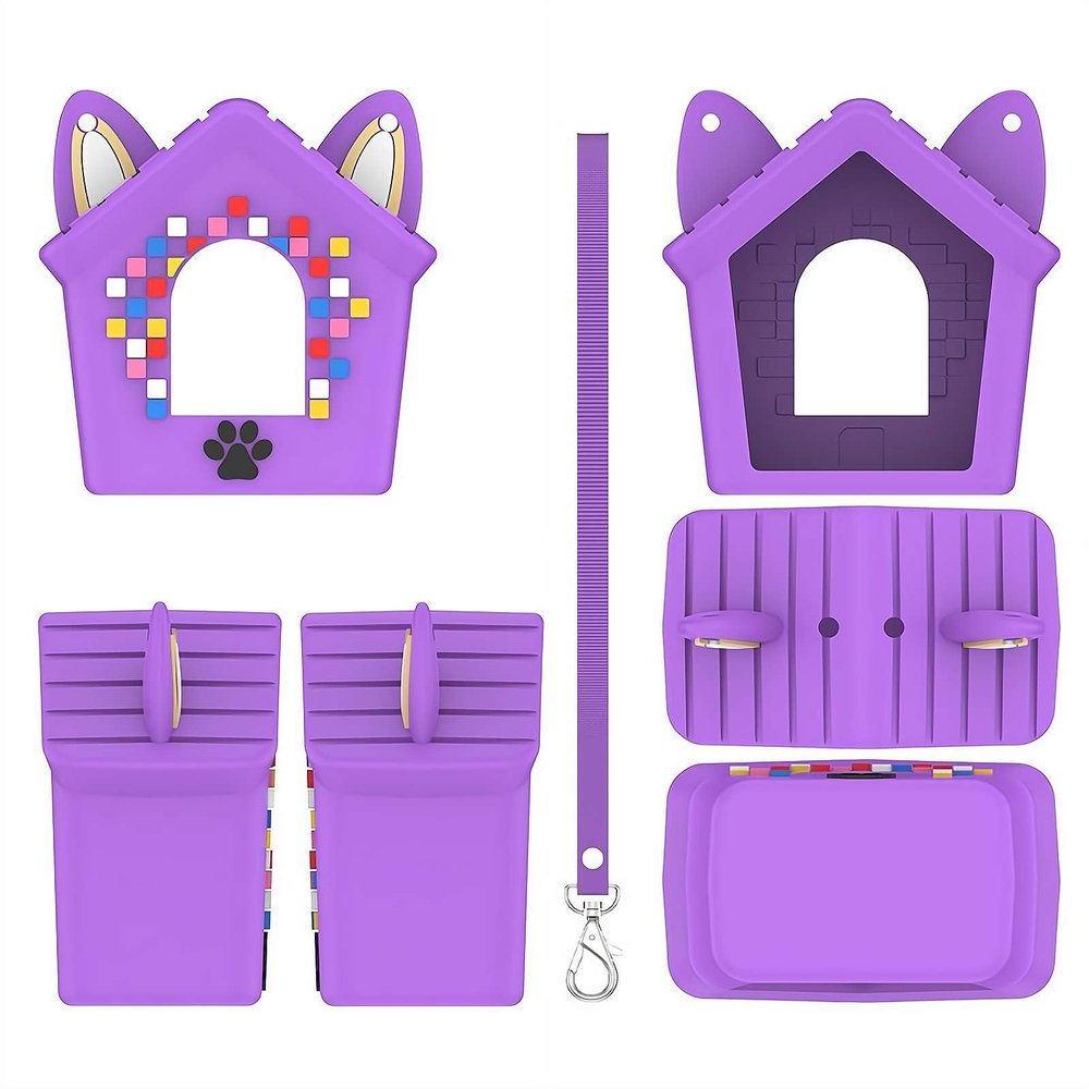 Silicone Case for Bitzee Doghouse Interactive Digital Pet - Shockproof Protective Cover for Doghouse Bitzee Virtual Electronic Pets Accessories (Purple)