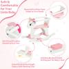 FUNLIO Wooden Unicorn Baby Rocking Horse Ages 0.5-3, Cute Baby Rocking Horse with Removable Fence & Backrest, Easy to Assemble Toddler Wooden Rocking Horse, CPC & CE Certified - Pink view 4