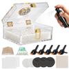Card Cleaning & Flattening Kit, Complete TCG Restoration Kit with Acrylic Humidor, Flattening Plates, Spring Clamps and Care & Cleaning Supplies for Trading Card Restoration and Improved Card Grading view 1