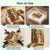 Card Cleaning & Flattening Kit, Complete TCG Restoration Kit with Acrylic Humidor, Flattening Plates, Spring Clamps and Care & Cleaning Supplies for Trading Card Restoration and Improved Card Grading view 3