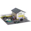 1/64 Scale Display Case Car Garage Model, Morimoto Factory Cover Diecast Diorama Box Decorative Miniature Scene with LED Light 5 Parking Spaces for Toy Car Display and Storage view 1