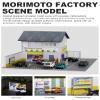 1/64 Scale Display Case Car Garage Model, Morimoto Factory Cover Diecast Diorama Box Decorative Miniature Scene with LED Light 5 Parking Spaces for Toy Car Display and Storage view 3