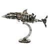 3D Metal Puzzle 209PCS Mechanical Shark Model Kit DIY Assembly Ocean Predator Display Desk Decor Collectible Build with Display Stand Creative Hobby Gift for Adults Enthusiasts view 1