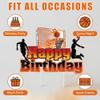1 PCS Basketball Happy Birthday Cake Topper Sports Themed Cake Decorations for Boys Kids Birthday Party Game Night Supplies view 3
