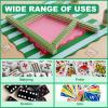31.5 in Scalloped Mahjong Mat with 1 Black Carrying Bag,4 Dice and 4 Mahjong Shuffle Cards,Anti-Slip, Noise-Reducing Travel Mahjong Mat for Table, Poker, Board Games, Dominoes, and Card Games view 4