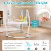 BABY JOY Baby Activity Center, Baby Jumpers and Bouncers with Music, 360 Rotating Seat, 3 Adjustable Heights, Montessori-Inspired Activity Center for Baby 7-15 Months (White) view 2