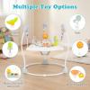 BABY JOY Baby Activity Center, Baby Jumpers and Bouncers with Music, 360 Rotating Seat, 3 Adjustable Heights, Montessori-Inspired Activity Center for Baby 7-15 Months (White) view 3