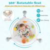 BABY JOY Baby Activity Center, Baby Jumpers and Bouncers with Music, 360 Rotating Seat, 3 Adjustable Heights, Montessori-Inspired Activity Center for Baby 7-15 Months (White) view 4
