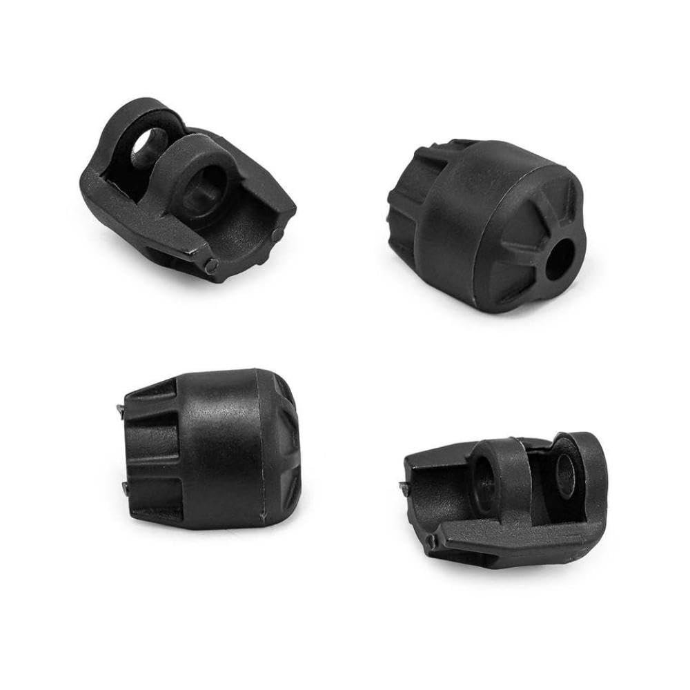 4pcs Plastic Shock Cap Protector Shock Absorber Protection Cover AR330492 Compatible with 6S 1 7 1 8 RC Car Models Aftermarket(Black)