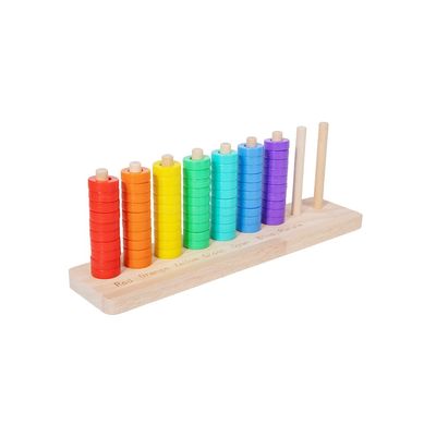 JUDUNA Color Matching Stacking Puzzle Game, 2026 New Wooden Color Match Challenge Game Fast Color Stack Challenge Ring, Tabletop Brain Teaser for Family Fun (Color#D)