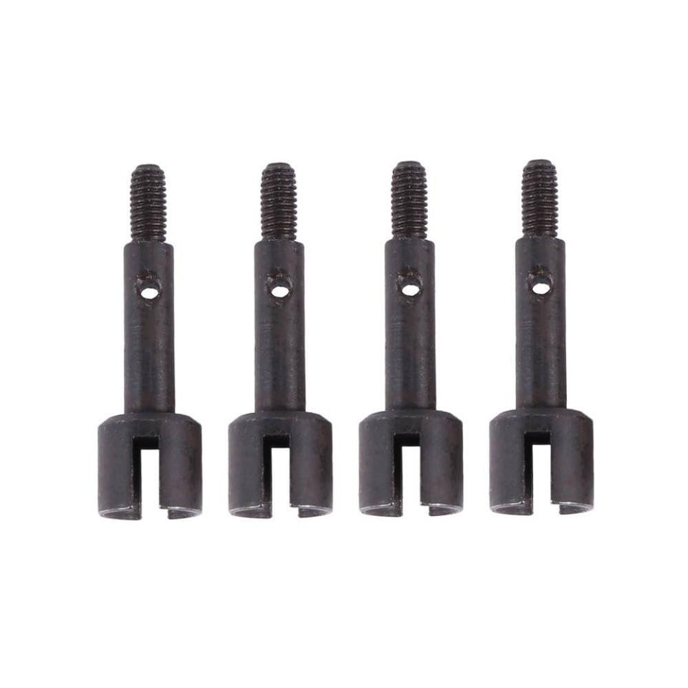 4pcs Metal Wheel Axle Drive Cup Compatible with RC Car Models 144001 144002 144010 124007 124016 124017 124018 124019(Black)