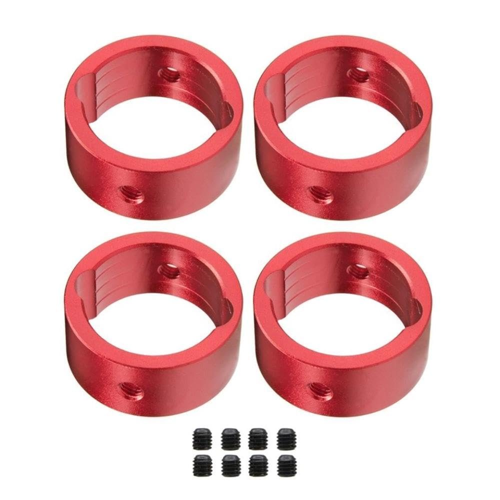 4pcs Metal Drive Cup Reinforcement Ring Differential Drive Cup Sleeve Compatible with 1 5 1 6 Scale RC Car Models XRT(Red)