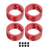 4pcs Metal Drive Cup Reinforcement Ring Differential Drive Cup Sleeve Compatible with 1 5 1 6 Scale RC Car Models XRT(Red) view 1