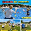 Water Paddle Toss Game for Kids & Family, Floating Beach Paddle Game with 4 Paddles, 4 Animal-Shaped Balls and 2 Round Balls, Pool Beach Toys for Kids, Indoor Outdoor Catch Game for Yard Lawn Sand view 4
