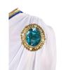 Boys Greek God Costume Set: Robe with classic blue & white color block, golden crown, and arm cuffs. (5-6Y) view 4