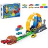 Frontoytall Race Track Car Catapult Toy, 6 Die-cast Vehicles, Kids 3 4 5 6 view 1