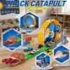 Frontoytall Race Track Car Catapult Toy, 6 Die-cast Vehicles, Kids 3 4 5 6 view 3