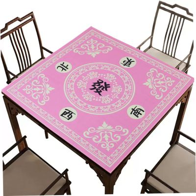 Mahjong Mat 27.6x27.6 Polyester Mahjong Table Mat with Clear Prints Fade-Resistant for Table Card Board Tile Games, Style 1, for